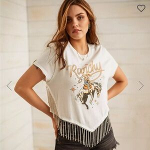 Sterling & Stitch Rhinestone Fringe Too